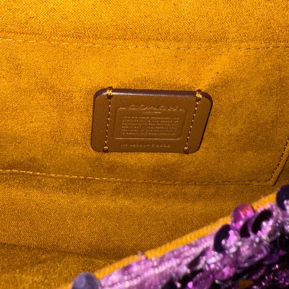 Coach Lilac Sequin Flap Crossbody - Picture 9 of 9